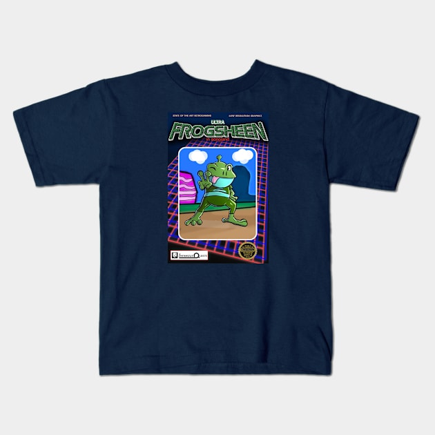 Frogsheen Capcom-Style Box Kids T-Shirt by Infamous_Quests